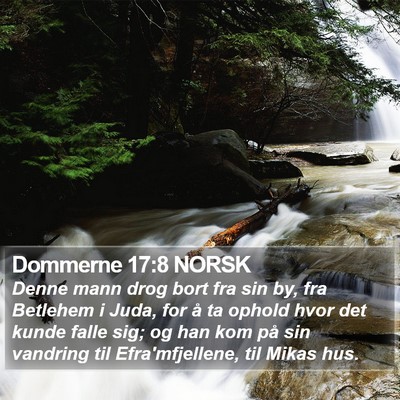 Dommerne 17:8 NORSK Bible Verse Image