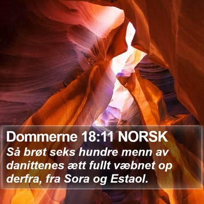 Dommerne 18:11 NORSK Bible Verse Image