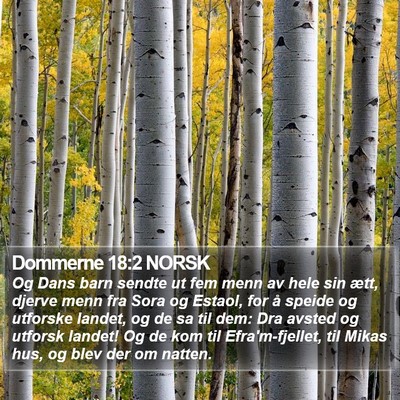 Dommerne 18:2 NORSK Bible Verse Image