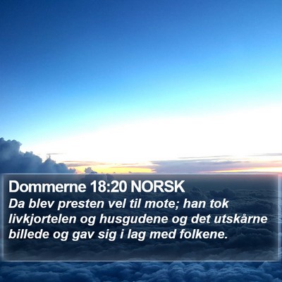 Dommerne 18:20 NORSK Bible Verse Image