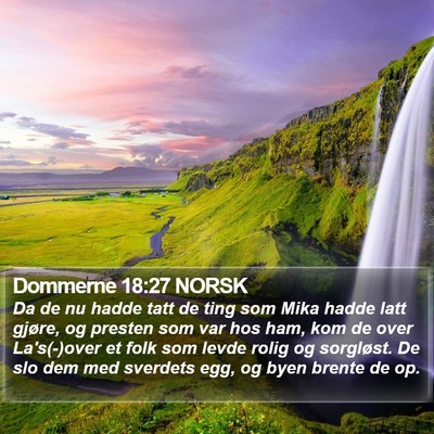 Dommerne 18:27 NORSK Bible Verse Image