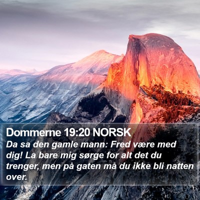 Dommerne 19:20 NORSK Bible Verse Image