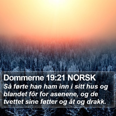 Dommerne 19:21 NORSK Bible Verse Image