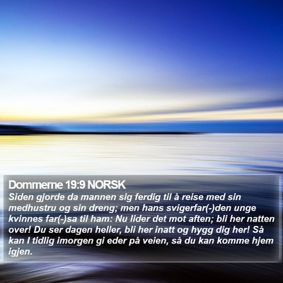 Dommerne 19:9 NORSK Bible Verse Image
