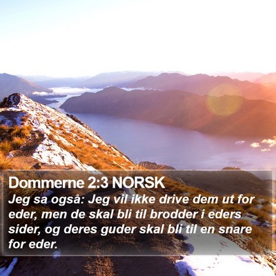 Dommerne 2:3 NORSK Bible Verse Image