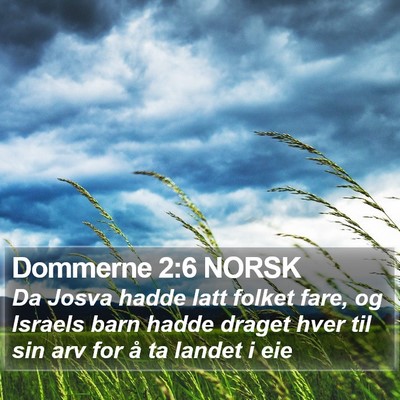 Dommerne 2:6 NORSK Bible Verse Image