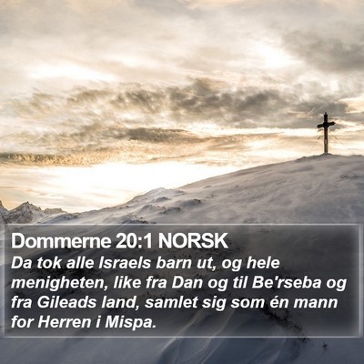 Dommerne 20:1 NORSK Bible Verse Image