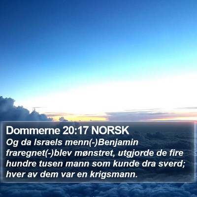 Dommerne 20:17 NORSK Bible Verse Image