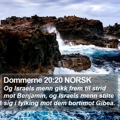 Dommerne 20:20 NORSK Bible Verse Image