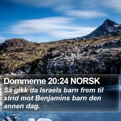 Dommerne 20:24 NORSK Bible Verse Image