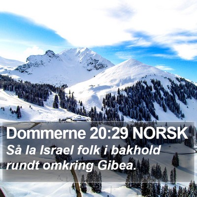 Dommerne 20:29 NORSK Bible Verse Image