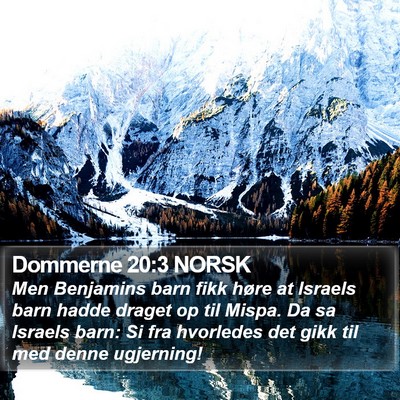 Dommerne 20:3 NORSK Bible Verse Image