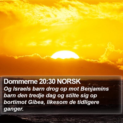 Dommerne 20:30 NORSK Bible Verse Image