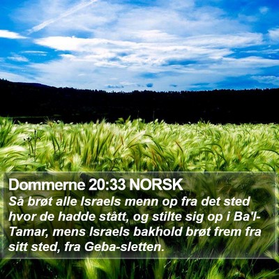 Dommerne 20:33 NORSK Bible Verse Image