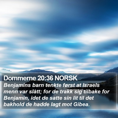 Dommerne 20:36 NORSK Bible Verse Image