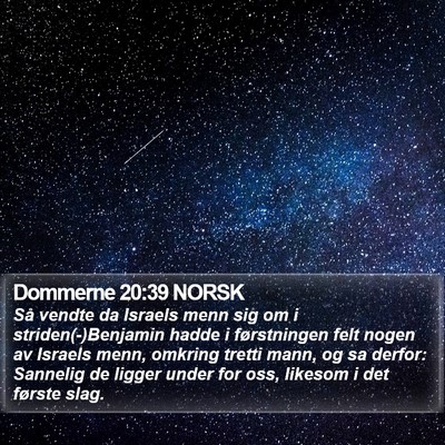 Dommerne 20:39 NORSK Bible Verse Image