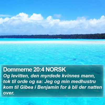 Dommerne 20:4 NORSK Bible Verse Image