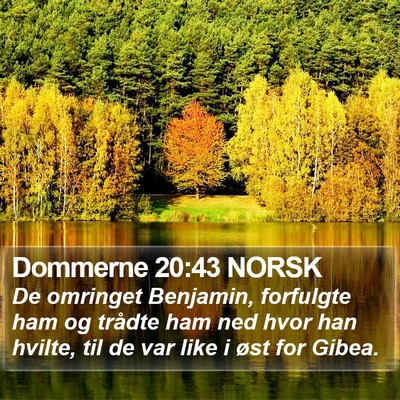 Dommerne 20:43 NORSK Bible Verse Image