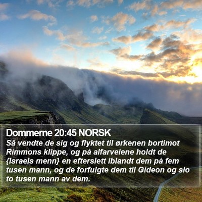 Dommerne 20:45 NORSK Bible Verse Image