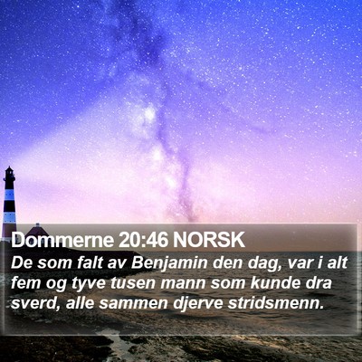 Dommerne 20:46 NORSK Bible Verse Image