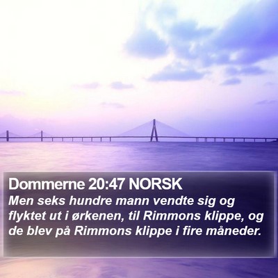 Dommerne 20:47 NORSK Bible Verse Image