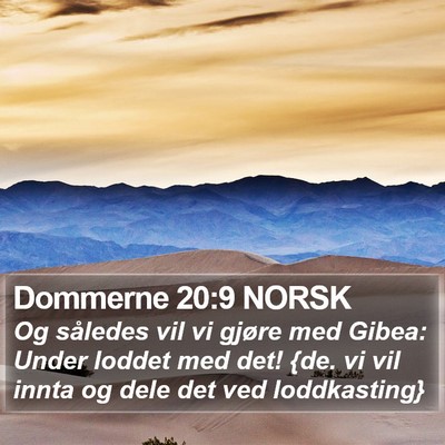Dommerne 20:9 NORSK Bible Verse Image