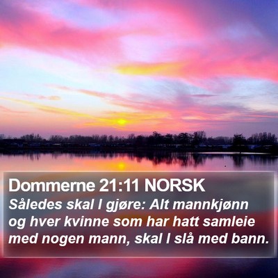 Dommerne 21:11 NORSK Bible Verse Image