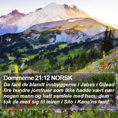 Dommerne 21:12 NORSK Bible Verse Image
