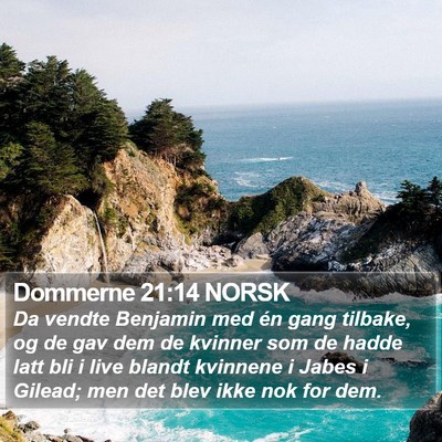 Dommerne 21:14 NORSK Bible Verse Image