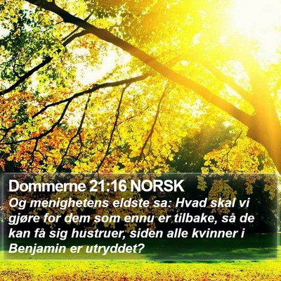 Dommerne 21:16 NORSK Bible Verse Image