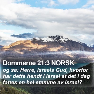 Dommerne 21:3 NORSK Bible Verse Image