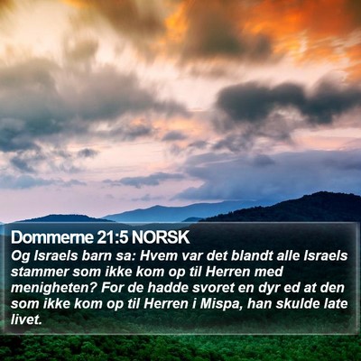 Dommerne 21:5 NORSK Bible Verse Image