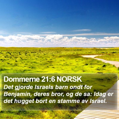 Dommerne 21:6 NORSK Bible Verse Image