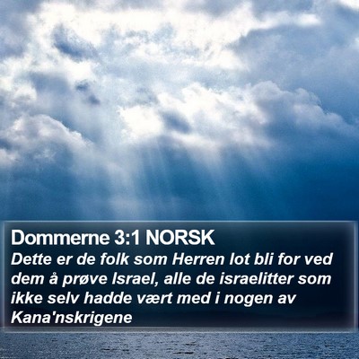Dommerne 3:1 NORSK Bible Verse Image