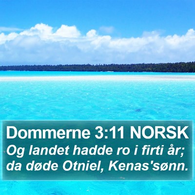 Dommerne 3:11 NORSK Bible Verse Image