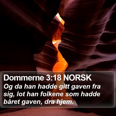 Dommerne 3:18 NORSK Bible Verse Image