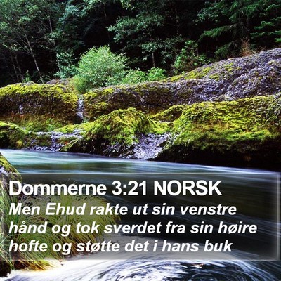 Dommerne 3:21 NORSK Bible Verse Image