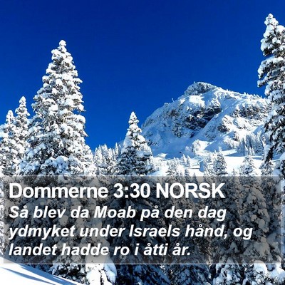 Dommerne 3:30 NORSK Bible Verse Image