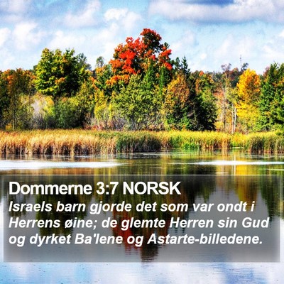Dommerne 3:7 NORSK Bible Verse Image