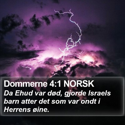Dommerne 4:1 NORSK Bible Verse Image
