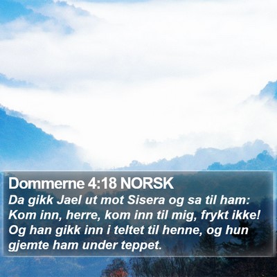 Dommerne 4:18 NORSK Bible Verse Image