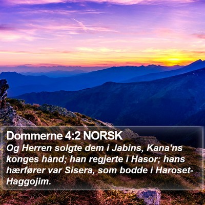 Dommerne 4:2 NORSK Bible Verse Image