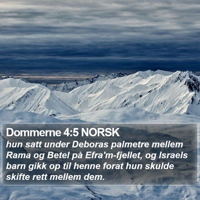 Dommerne 4:5 NORSK Bible Verse Image