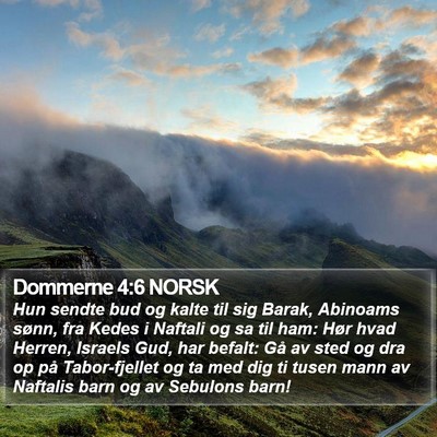 Dommerne 4:6 NORSK Bible Verse Image