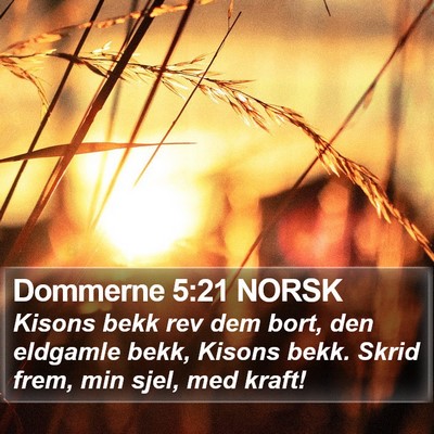 Dommerne 5:21 NORSK Bible Verse Image