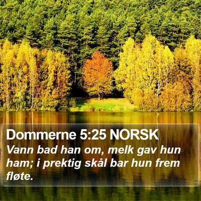 Dommerne 5:25 NORSK Bible Verse Image