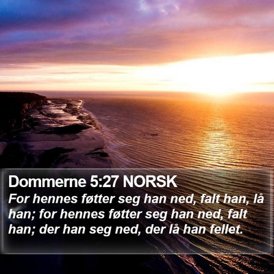 Dommerne 5:27 NORSK Bible Verse Image