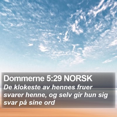 Dommerne 5:29 NORSK Bible Verse Image