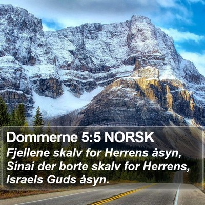 Dommerne 5:5 NORSK Bible Verse Image