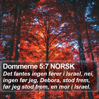 Dommerne 5:7 NORSK Bible Verse Image